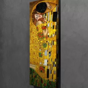 Tablou decorativ, PC141, Canvas, Lemn, Multicolor imagine