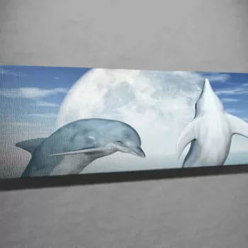 Tablou decorativ, PC151, Canvas, Lemn, Multicolor imagine