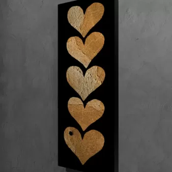 Tablou decorativ, PC156, Canvas, Lemn, Multicolor imagine