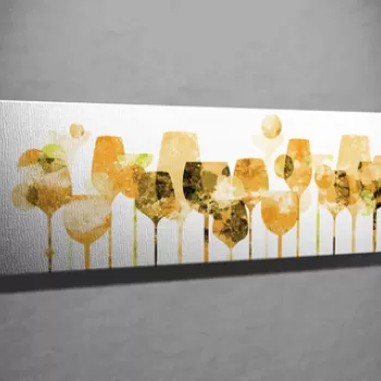 Tablou decorativ, PC159, Canvas, Lemn, Multicolor imagine