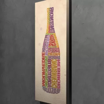 Tablou decorativ, PC160, Canvas, Lemn, Multicolor imagine