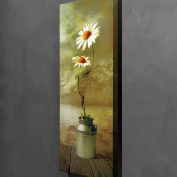 Tablou decorativ, PC164, Canvas, Lemn, Multicolor imagine