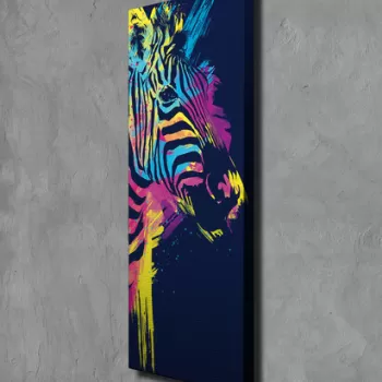 Tablou decorativ, PC166, Canvas, Lemn, Multicolor imagine