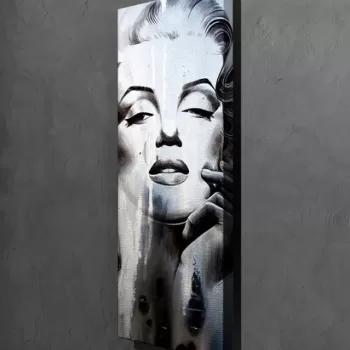 Tablou decorativ, PC169, Canvas, Lemn, Multicolor imagine