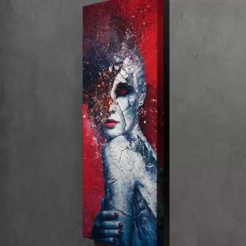 Tablou decorativ, PC170, Canvas, Lemn, Multicolor imagine