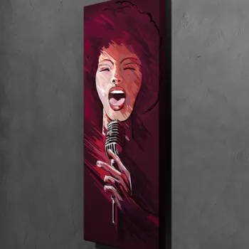 Tablou decorativ, PC173, Canvas, Lemn, Multicolor imagine