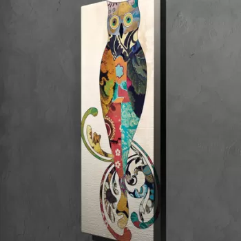 Tablou decorativ, PC178, Canvas, Lemn, Multicolor imagine