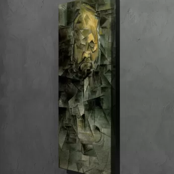 Tablou decorativ, PC183, Canvas, Lemn, Multicolor imagine