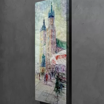 Tablou decorativ, PC188, Canvas, Lemn, Multicolor imagine