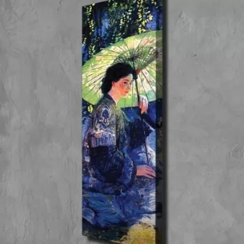 Tablou decorativ, PC192, Canvas, Lemn, Multicolor imagine