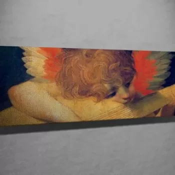 Tablou decorativ, PC198, Canvas, Lemn, Multicolor imagine