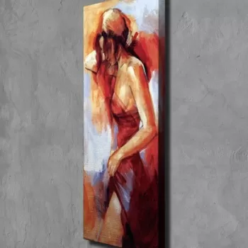 Tablou decorativ, PC199, Canvas, Lemn, Multicolor imagine