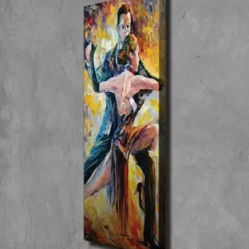 Tablou decorativ, PC201, Canvas, Lemn, Multicolor imagine