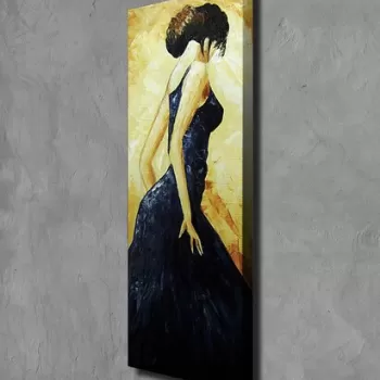 Tablou decorativ, PC203, Canvas, Lemn, Multicolor imagine