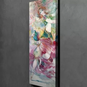 Tablou decorativ, PC209, Canvas, Lemn, Multicolor imagine