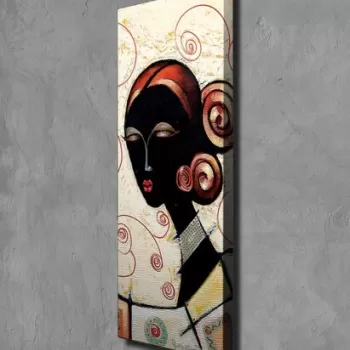 Tablou decorativ, PC210, Canvas, Lemn, Multicolor imagine