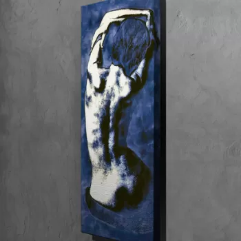 Tablou decorativ, PC220, Canvas, Lemn, Multicolor imagine