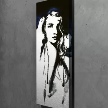Tablou decorativ, PC221, Canvas, Lemn, Multicolor imagine