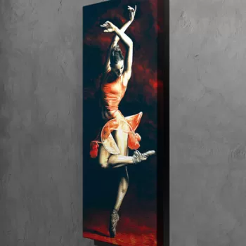 Tablou decorativ, PC222, Canvas, Lemn, Multicolor imagine