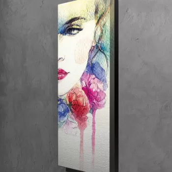 Tablou decorativ, PC223, Canvas, Lemn, Multicolor imagine