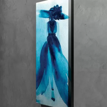 Tablou decorativ, PC226, Canvas, Lemn, Multicolor imagine