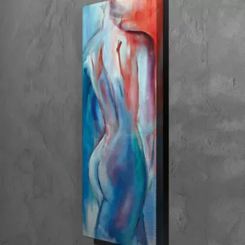 Tablou decorativ, PC228, Canvas, Lemn, Multicolor imagine