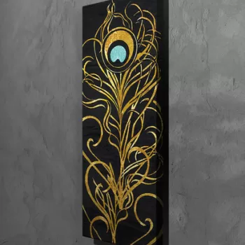 Tablou decorativ, PC234, Canvas, Lemn, Multicolor imagine