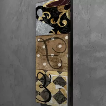 Tablou decorativ, PC235, Canvas, Lemn, Multicolor imagine