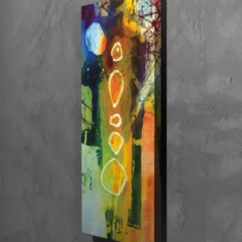 Tablou decorativ, PC240, Canvas, Lemn, Multicolor imagine