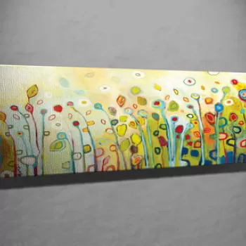 Tablou decorativ, PC246, Canvas, Lemn, Multicolor imagine