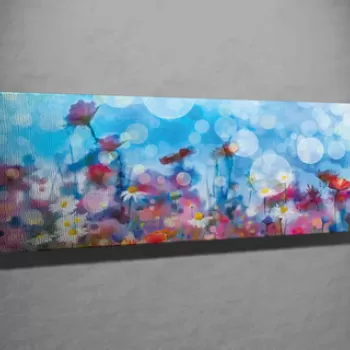 Tablou decorativ, PC247, Canvas, Lemn, Multicolor imagine