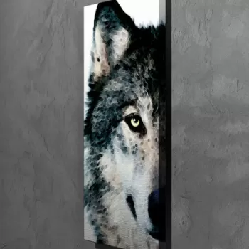 Tablou decorativ, PC258, Canvas, Lemn, Multicolor imagine