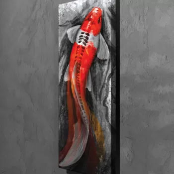 Tablou decorativ, PC259, Canvas, Lemn, Multicolor imagine