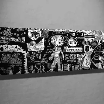 Tablou decorativ, PC261, Canvas, Lemn, Multicolor imagine