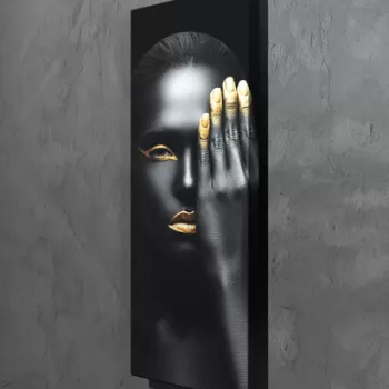 Tablou decorativ, PC264, Canvas, Lemn, Multicolor imagine