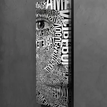 Tablou decorativ, PC266, Canvas, Lemn, Multicolor imagine