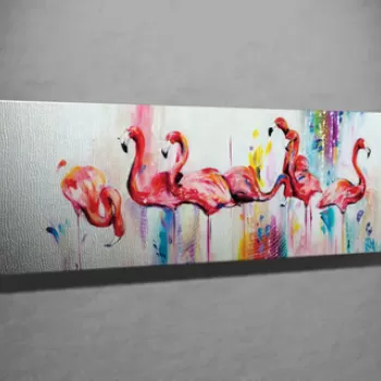 Tablou decorativ, PC268, Canvas, Lemn, Multicolor imagine