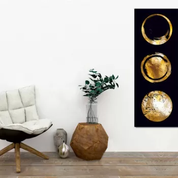 Tablou decorativ, PC297, 60% bumbac/40% poliester, Rama de lemn, Multicolor imagine