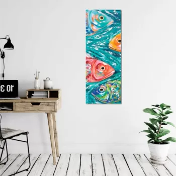 Tablou decorativ, PC322, 50% bumbac / 50% poliester, Canvas imprimat, Multicolor imagine