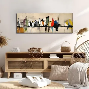 Tablou decorativ, PC349, BUMBAC/POLIESTER, Canvas imprimat, Multicolor imagine
