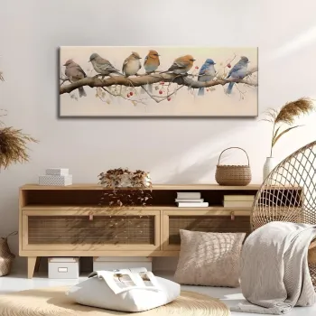Tablou decorativ, PC350, BUMBAC/POLIESTER, Canvas imprimat, Multicolor imagine