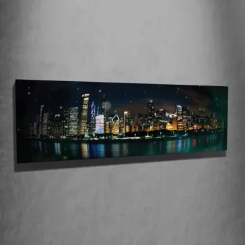 Tablou decorativ, PC94, Canvas, 30 x 80 cm, Multicolor imagine