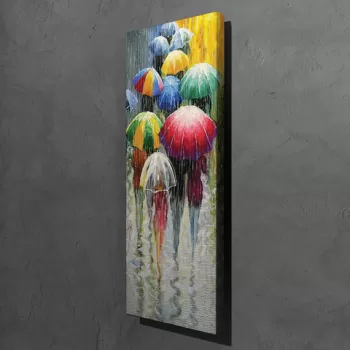 Tablou decorativ, PC96, Canvas, 30 x 80 cm, Multicolor imagine