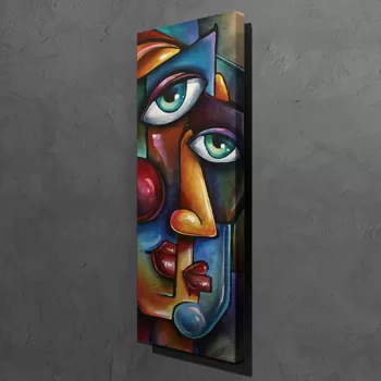 Tablou decorativ, PC99, Canvas, 30 x 80 cm, Multicolor imagine