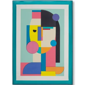 Tablou decorativ Picassy -B, Mauro Ferretti, 50x70 cm, canvas/lemn de pin/plastic, multicolor imagine