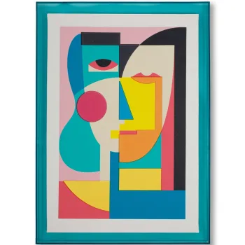 Tablou decorativ Picassy -H, Mauro Ferretti, 50x70 cm, canvas/lemn de pin/plastic, multicolor imagine