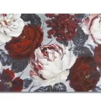 Tablou decorativ Red Flower, Mauro Ferretti, 120x60 cm, canvas pictat manual imagine