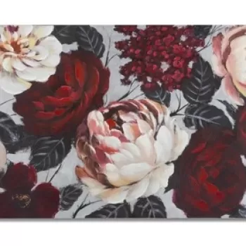 Tablou decorativ Red Flower, Mauro Ferretti, 150x76 cm, canvas pictat manual imagine