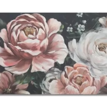 Tablou decorativ Red Flowy -B, Mauro Ferretti, 120x60 cm, canvas pictat manual imagine