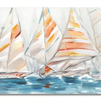 Tablou decorativ, Reggata, Mauro Ferretti, 140 x 70 cm, canvas pictat/lemn de pin, multicolor imagine